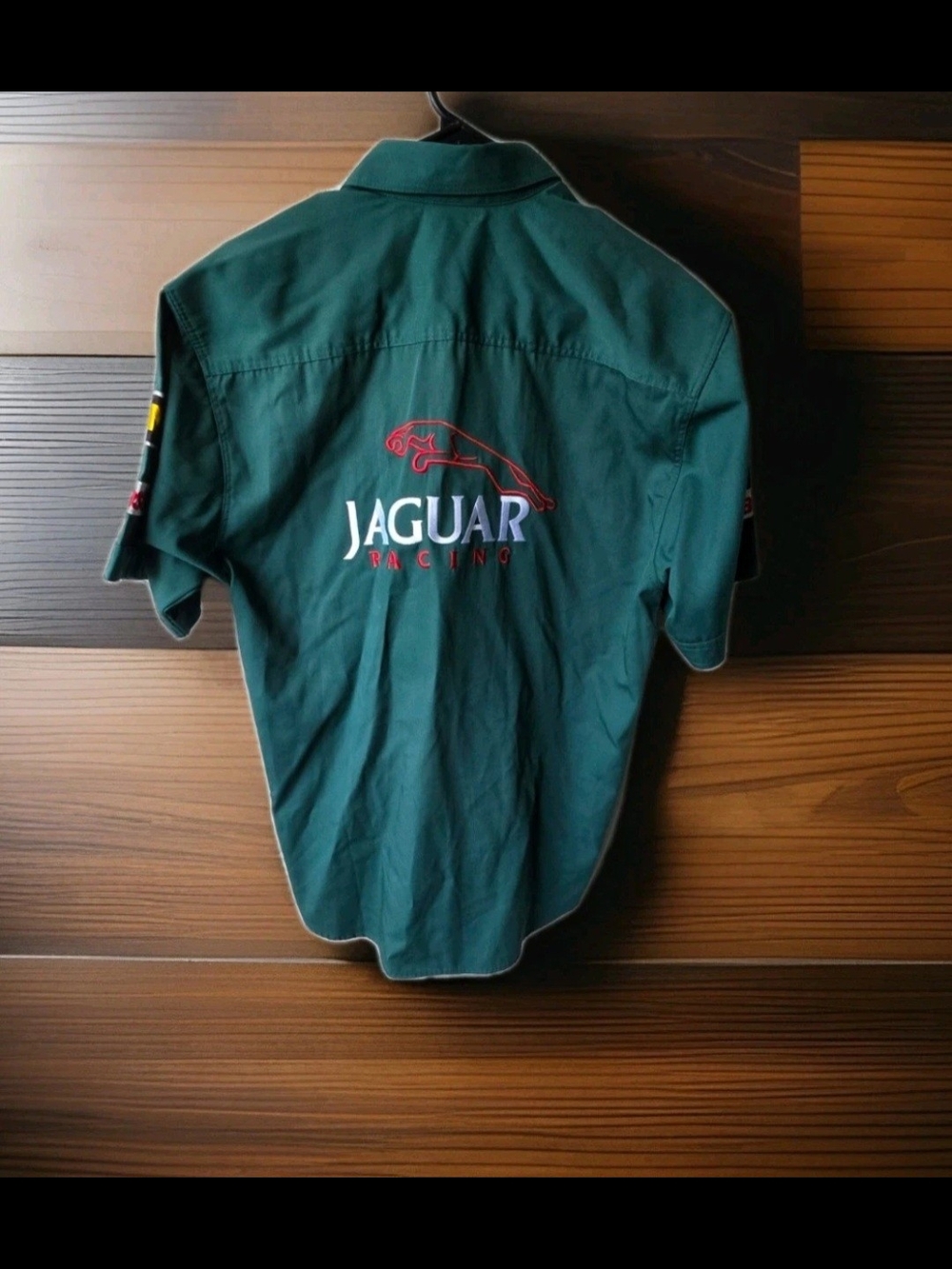 Y2K Rare Jaguar Racing Beck's Green F1 Formula 1 Pit Crew Shirt Mens Size XL